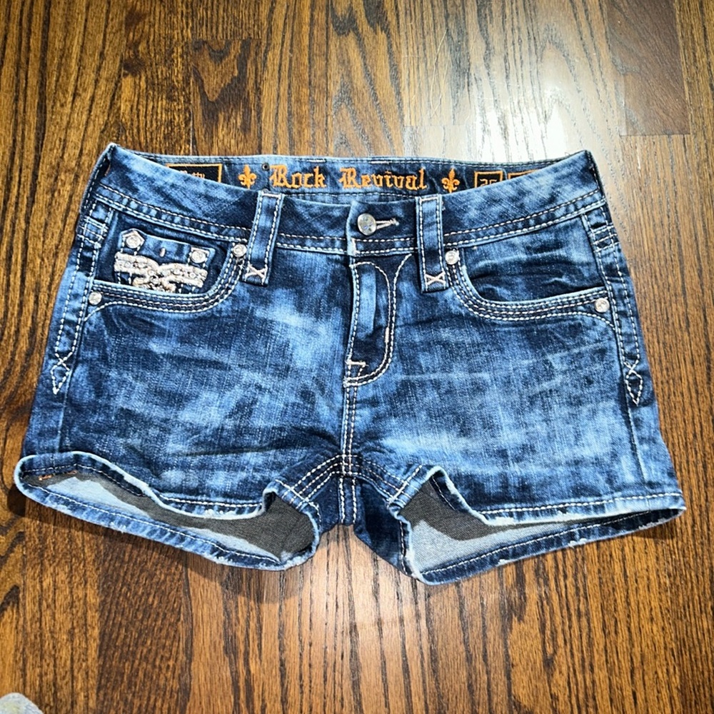 Rock Revival Mid Rise Betty Acid Wash Medium Denim Size 26